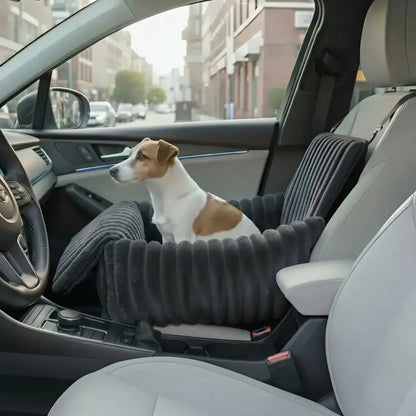 MrFluffyFriend® - Erhöhter Hundeautositz mit Sicherheitsgurt