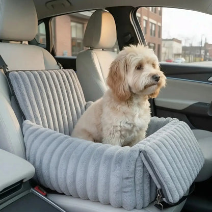 MrFluffyFriend® - Erhöhter Hundeautositz mit Sicherheitsgurt