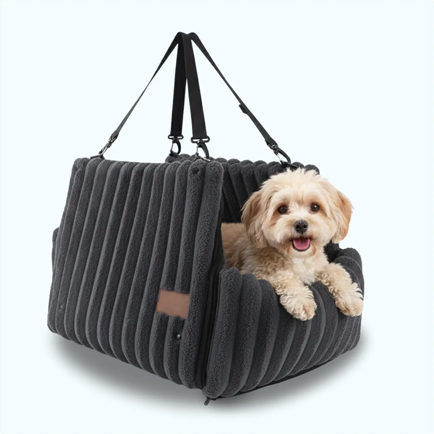 MrFluffyFriend® - Erhöhter Hundeautositz mit Sicherheitsgurt