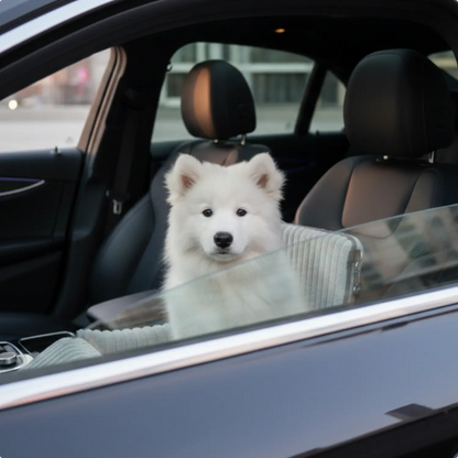 MrFluffyFriend® - Erhöhter Hundeautositz mit Sicherheitsgurt